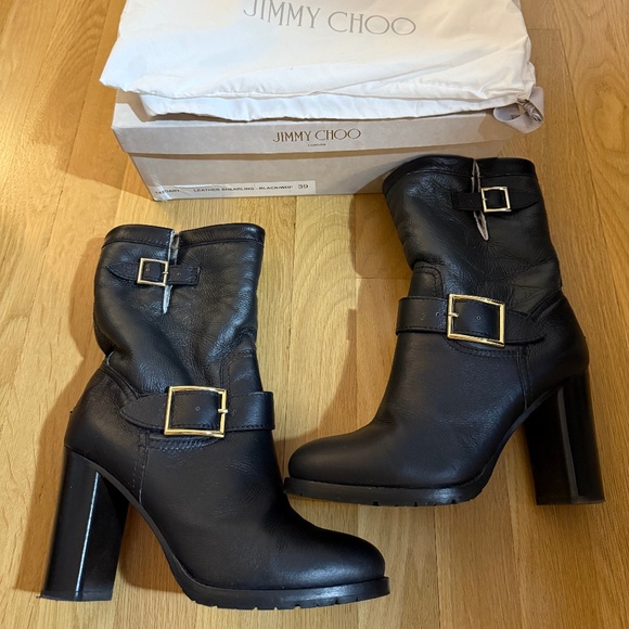 Jimmy Choo Shearling Lined Ankle Boots - Picture 3 of 6